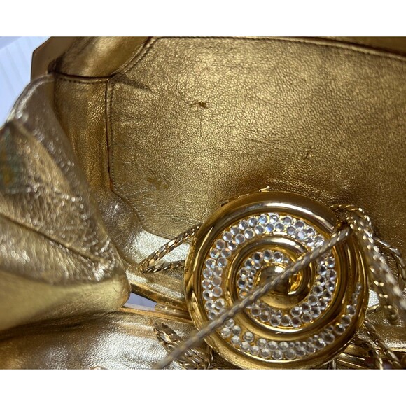 Vintage Judith Leiber Convertible Minaudiere with Crystal and Gemstone Clasp - Picture 10 of 10